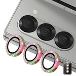 Per Samsung Galaxy Z Fold5 ENKAY Hat-Prince 9H Obiettivo della fotocamera posteriore Pellicola in vetro temperato in lega di alluminio glitterata (colorata)
