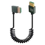 Cavo a molla HDMI 2.1 8K 60HZ, lunghezza 0,5 m, specifiche: piegatura a destra
