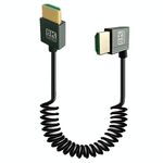 Cavo a molla HDMI 2.1 8K 60HZ, lunghezza 0,5 m, specifiche: piegatura a sinistra