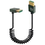 Cavo a molla HDMI 2.1 8K 60HZ, lunghezza 0,5 m, specifiche: piegatura positiva
