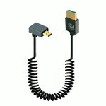 Cavo a molla HDMI 2.1 8K 60HZ, lunghezza 0,5 m, specifiche: Micro HDMI Positive Bend