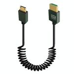 Cavo a molla HDMI 2.1 8K 60HZ, lunghezza 0,5 m, specifiche: Mini HDMI dritto