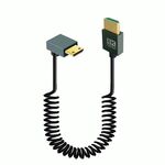 Cavo a molla HDMI 2.1 8K 60HZ, lunghezza 0,5 m, specifiche: Mini HDMI Positive Bend