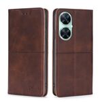 Custodia in pelle magnetica per Huawei Enjoy 60 Pro / nova 11i Cow Texture (marrone scuro)