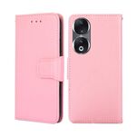 Per Honor 90 5G Custodia in pelle con struttura in cristallo (rosa)