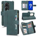 Per ASUS Zenfone 10/9 Custodia in pelle con cerniera texture Litchi (verde)