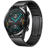 Per Huawei Watch GT 2 46mm One Bead cinturino in lega di titanio (nero)