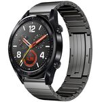 Per Huawei Watch GT 42mm / 46mm Cinturino in lega di titanio con una perlina (grigio)