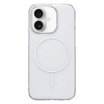 Per iPhone 16 Plus Custodia per telefono MagSafe sottile in PC trasparente (bianco)