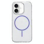 Per iPhone 16 Plus Custodia per telefono MagSafe sottile in PC trasparente (viola)