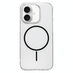 Per iPhone 16 Plus Custodia per telefono MagSafe sottile in PC trasparente (nero)