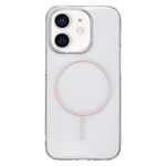 Per iPhone 12 / 12 Pro Custodia per telefono MagSafe sottile in PC trasparente (rosa)