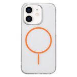 Per iPhone 12 / 12 Pro Custodia per telefono MagSafe sottile in PC trasparente (arancione)