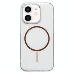 Per iPhone 12 / 12 Pro Custodia per telefono MagSafe sottile in PC trasparente e colorato (marrone)