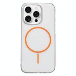 Per iPhone 12 Pro Max Custodia per telefono MagSafe sottile in PC trasparente e colorata (arancione)