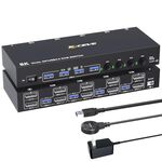 KC-KVM402DP 8K 30Hz 4 ingressi 2 uscite DP / USB3.0 Dual Monitor KVM Switch, spina UK