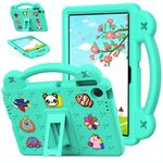 Per Lenovo Tab TB-311 / WIFI 10.1 2025 Custodia per tablet antiurto in EVA con supporto per bambini (verde menta)