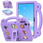 Per Lenovo Tab TB-311 / WIFI 10.1 2025 Custodia per tablet antiurto in EVA con supporto per bambini (viola chiaro)