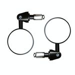 2 pezzi/set specchietto retrovisore per moto modificato retrò pieghevole rotondo e-bike universale specchio retrovisore riflettore, stile: piatto