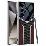 Per Samsung Galaxy S24 Ultra 5G GKK Plating TPU + Custodia per telefono in pelle Future Full Coverage, senza penna (rosso)