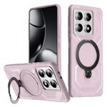 Per Xiaomi 14T Pro Custodia per telefono con supporto MagSafe satinato (rosa)
