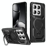 Per Xiaomi 14T Pro Custodia per telefono con supporto MagSafe satinato (nero)