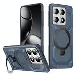 Per Xiaomi 14T Pro Custodia per telefono con supporto MagSafe satinato (blu)