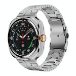 Per Samsung Galaxy Watch Ultra 47mm cinturino in lega di titanio con fibbia di sicurezza in metallo (argento)