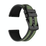 Per Samsung Galaxy Watch / Huawei GT3 22mm Cinturino in silicone in pelle a sgancio rapido universale (verde)