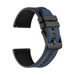 Per Samsung Galaxy Watch / Huawei GT3 22mm Cinturino in silicone in pelle a sgancio rapido universale (blu)