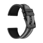 Per Samsung Galaxy Watch / Huawei GT3 22mm Cinturino universale in pelle e silicone a sgancio rapido (grigio)