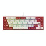Tastiera meccanica da gioco Ajazz AK680 cablata 68 tasti Hot-swap piccola tastiera (asse verde rosso bianco)