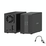 Blueendless DB3502F USB3.0/Type-C Non-array 2.5/3.5 pollici Dual-Bay Mobile Hard Disk Box (spina UE)