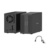 Blueendless DB3502F USB3.0/Type-C Non-array 2.5/3.5 pollici Dual-Bay Mobile Hard Disk Box (spina UK)