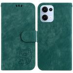 Per OPPO Reno13 Global Little Tiger Custodia in pelle goffrata per telefono (verde)