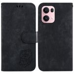 Per OPPO Reno13 Pro Global Little Tiger Custodia in pelle goffrata per telefono (nero)