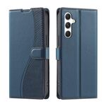 Per Samsung Galaxy S25 5G Voltage Custodia per telefono in pelle ultra sottile a pois (blu)