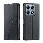 Per Xiaomi 14T Voltage Custodia per telefono in pelle ultra sottile a pois (nera)