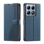 Per Xiaomi 14T Voltage Custodia per telefono in pelle ultrasottile a pois (blu)