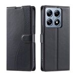 Per Xiaomi 14T Pro Voltage Custodia per telefono in pelle ultra sottile a pois (nera)