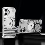 Per iPhone 16 R-JUST RJ-64 Custodia per telefono MagSafe con dissipazione del calore per aromaterapia e supporto (argento)