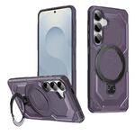 Per Samsung Galaxy S24+ 5G Custodia per telefono con supporto MagSafe satinato (viola)