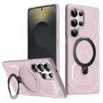 Per Samsung Galaxy S25 Ultra 5G Custodia per telefono con supporto MagSafe satinato (rosa)