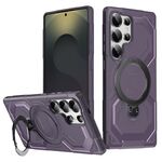 Per Samsung Galaxy S25 Ultra 5G Custodia per telefono con supporto MagSafe satinato (viola)