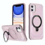 Per iPhone 11 Custodia per telefono con supporto MagSafe satinato (rosa)