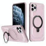 Per iPhone 11 Pro Custodia per telefono con supporto MagSafe satinato (rosa)