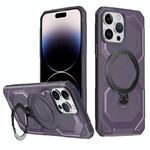 Per iPhone 13 Pro Max Custodia per telefono con supporto MagSafe satinato (viola)