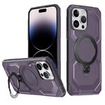 Per iPhone 13 Pro Custodia per telefono con supporto MagSafe satinato (viola)