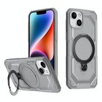 Per iPhone 14 Plus Custodia per telefono con supporto MagSafe satinato (grigio)