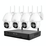 SriHome NVS001E-IPC039B 5MP 8CH HD NVR Set di telecamere wireless, spina: spina USA